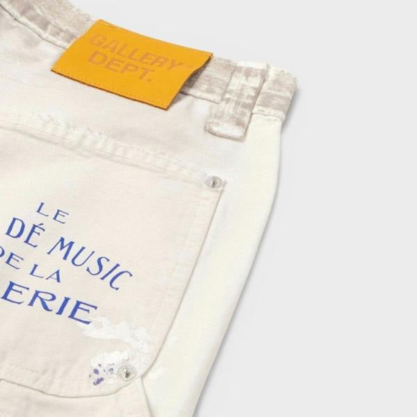 Gallery Dept. Le Bar De Music Paint-Splattered Jeans Flare Natural White Multi