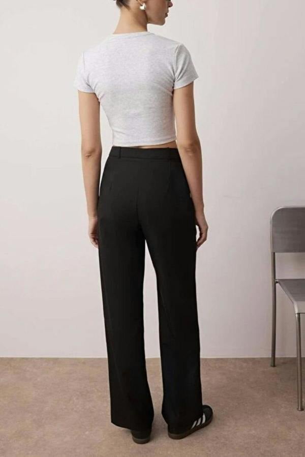WOVCOR Wide Leg Pleated Trousers