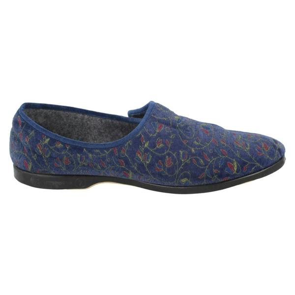Ladies Ladylove Single Strap Textile Slippers - Emily