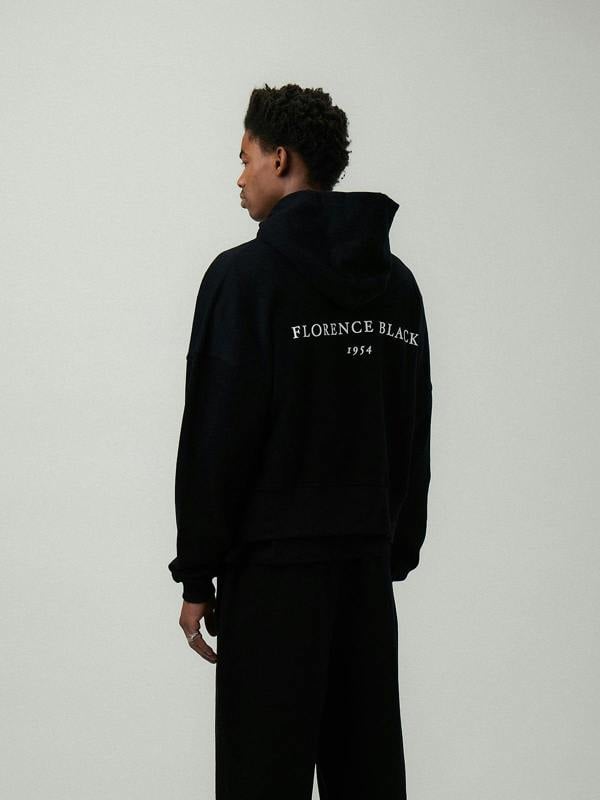 Florence Black 1954 Crop Zip Hoodie