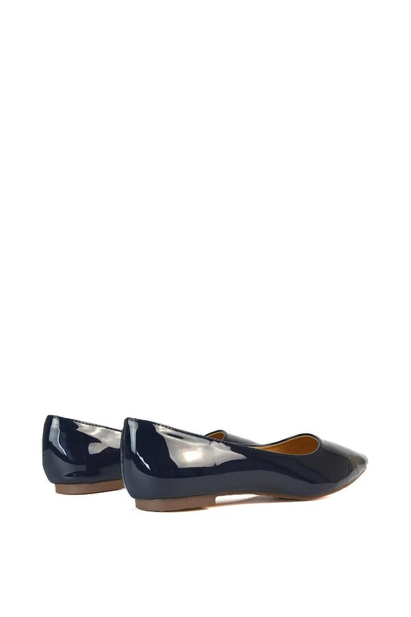 XY LONDON Slip on Pointed Toe Flat Ballerina Pump Shoes