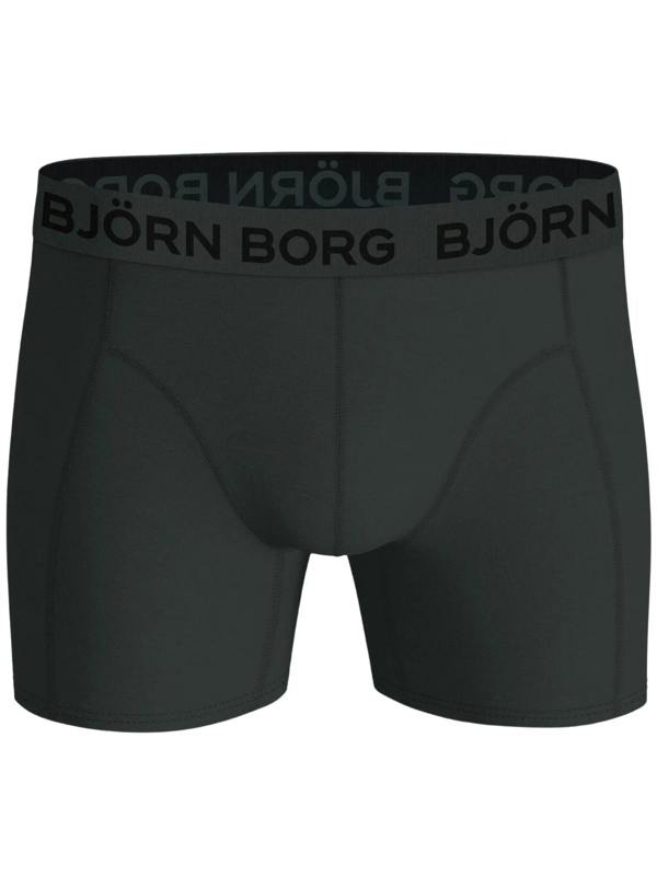 Bjorn Borg 3-Pack Logo Solids Boxer Briefs, Blue/Orange/Khaki