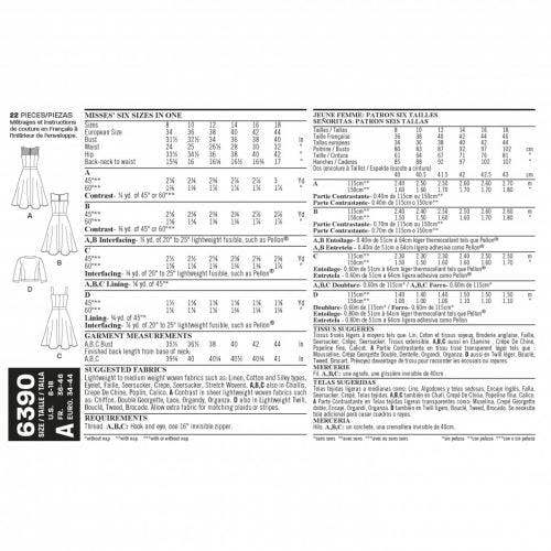 New Look Sewing Pattern 6390, Dresses, Jackets for Women, A (8-10-12-14-16-18) - Intermediate