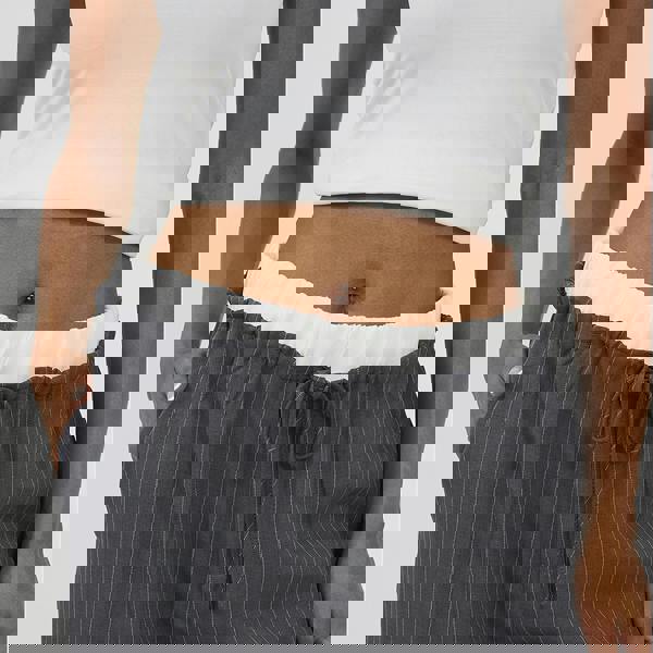 Brave Soul Grey Contrast Waistband Tailored Trousers - Grey Image 4