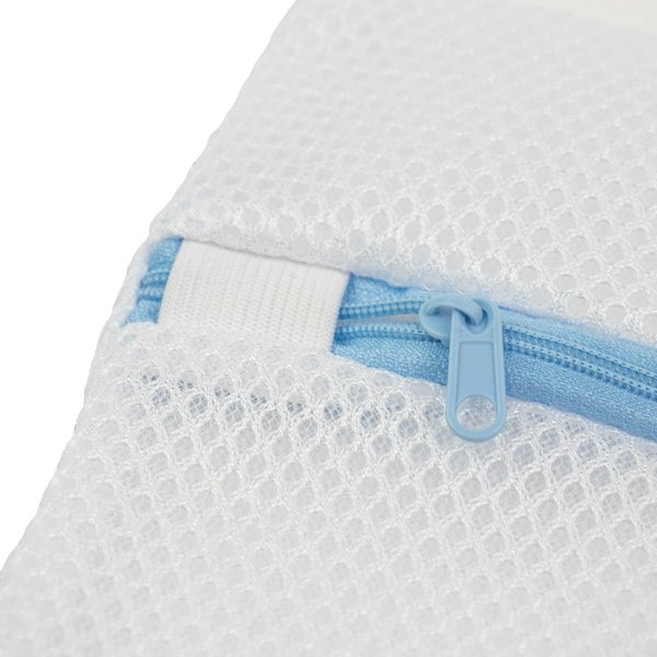 JVL Luxury Embroidered Mesh Laundry Bags For Delicates, Set of 5, White