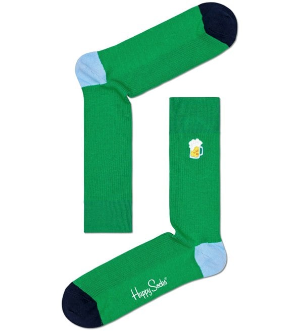 Happy Socks - 2 - Pack Beer Socks Gift Box, Green/Navy - Boxers - and - Briefs.net