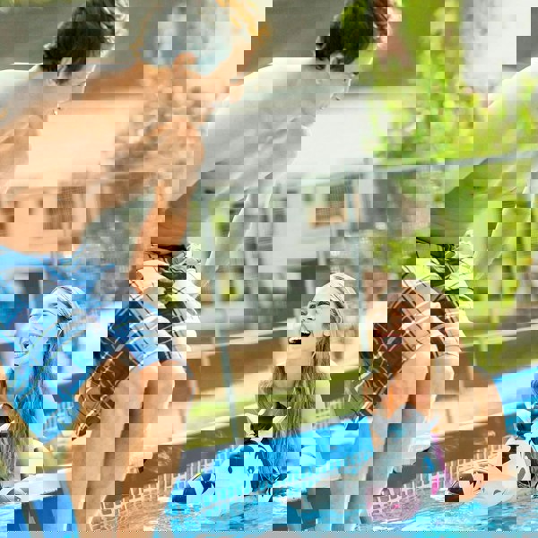 Intex Rectangular Metal Frame Pool 300 X200 X75 CM With Cover and Ground Cloth