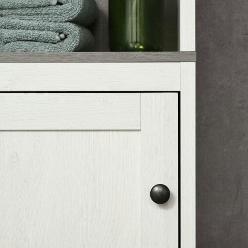 Wyld Haus Salata Tall Freestanding Bathroom Storage Cabinet With Open Shelves And Adjustable Interior Antique White