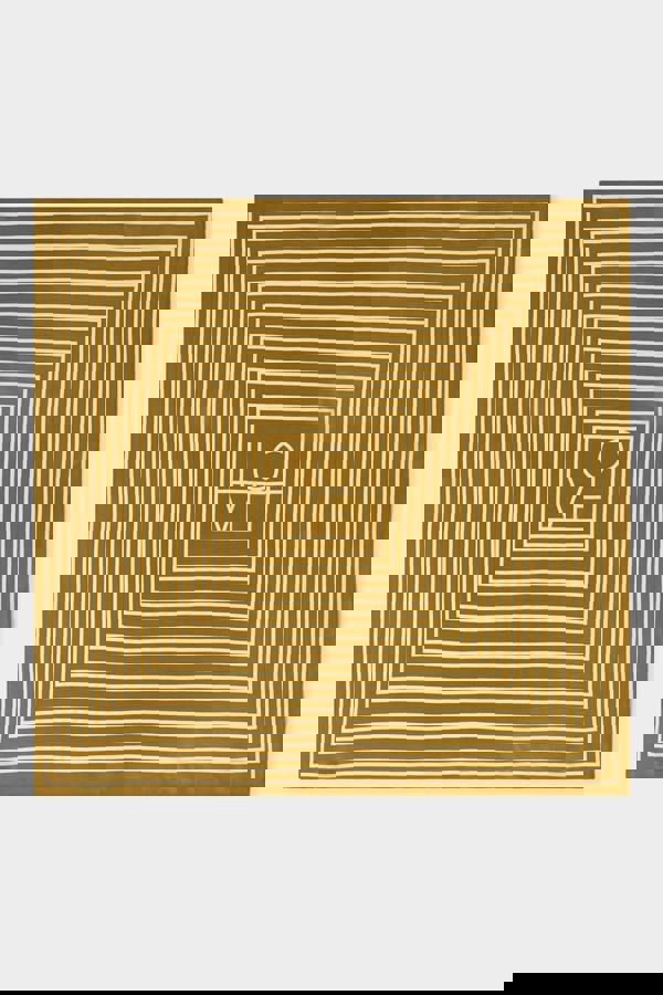 GWD Square Silk Scarves, Blue and Olive