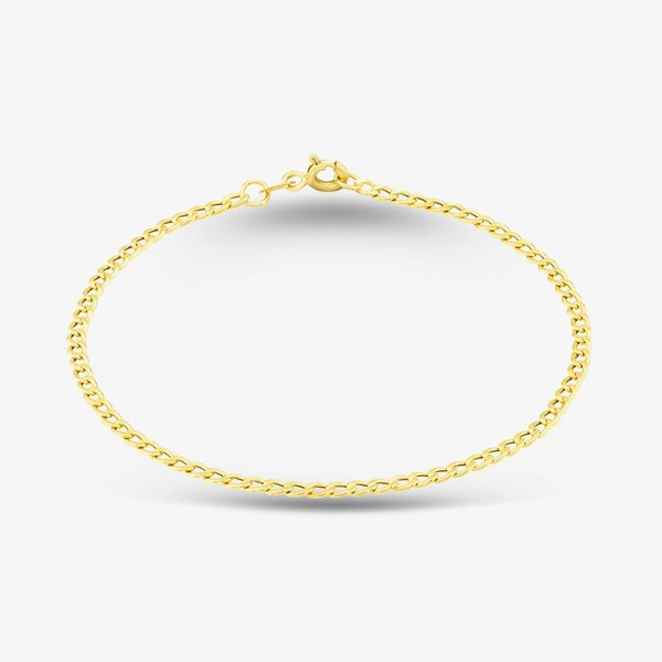 T. H. Baker 9ct Yellow Gold 18cm Curb Chain Bracelet 1.23.0181