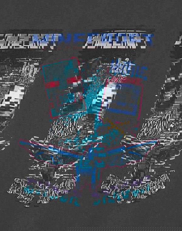 Minecraft Boys Grey Ender Dragon Short Sleeved T-Shirt