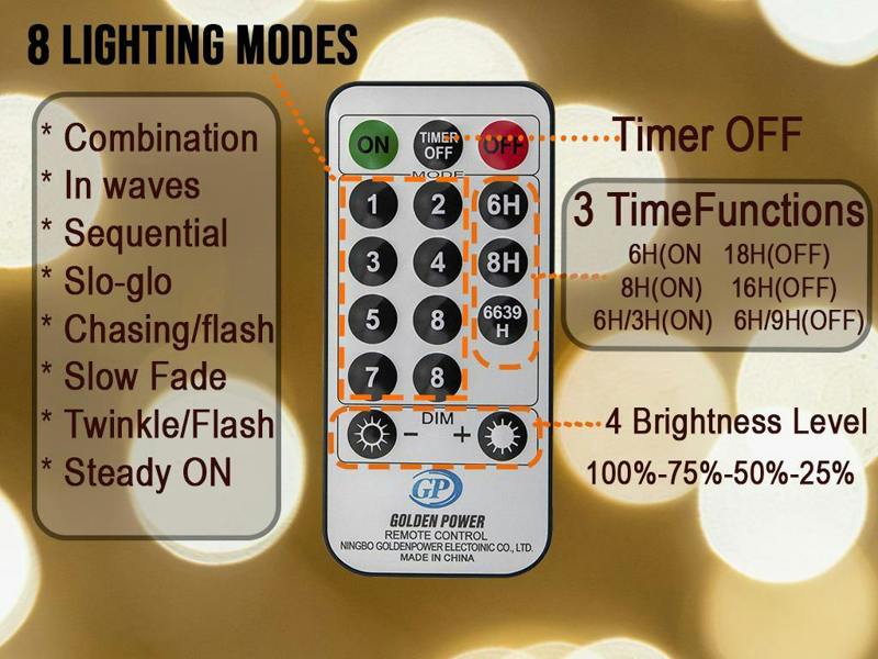 Warm White Outdoor Christmas Fairy Lights with Remote Control, 480 or 720 LED, 29m Cluster String Lights image 9