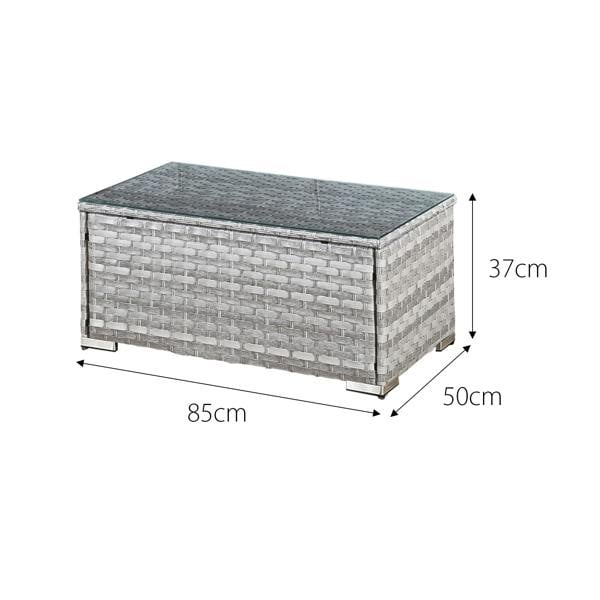 acorn rattan 6 seat corner sofa set in dove grey