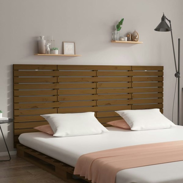 Berkfield Wall Headboard Honey Brown 166x3x91.5 cm Solid Wood Pine