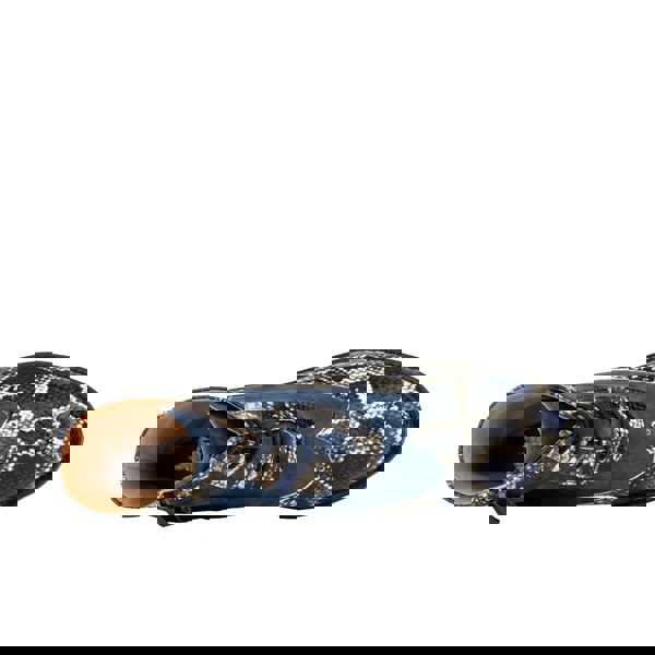 Embassy London Mantis - Blue Snake - Women's above-the-ankle lace-up boot with brogue & snake print detailing