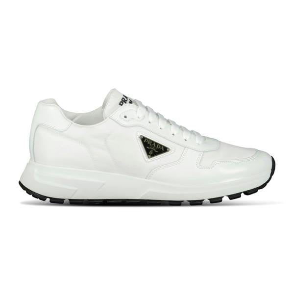 Prada Prax 01 Re-Nylon Leather Sneakers White - chancefashionco