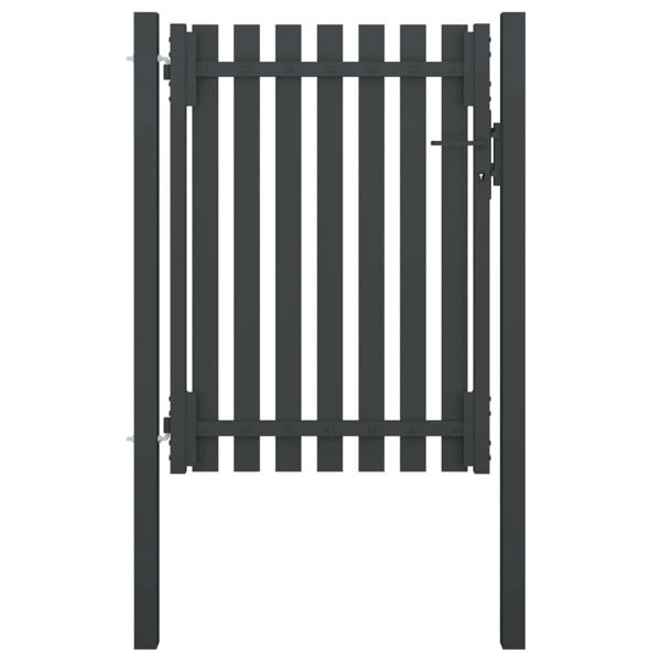 Berkfield Garden Fence Gate Steel 1x1.7 m Anthracite
