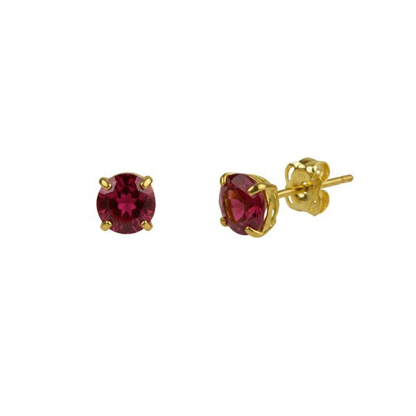 Spero London 9ct Gold Garnet Stud Earrings