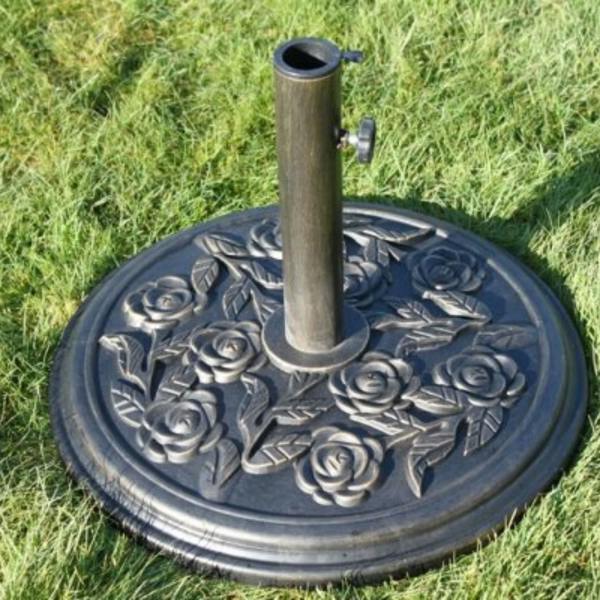 The Garden Marketplace Resin Parasol Base 9kg in Antique Bronze Colour