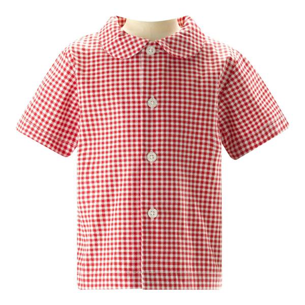 Rachel Riley Red Gingham Shirt & Dungaree Set