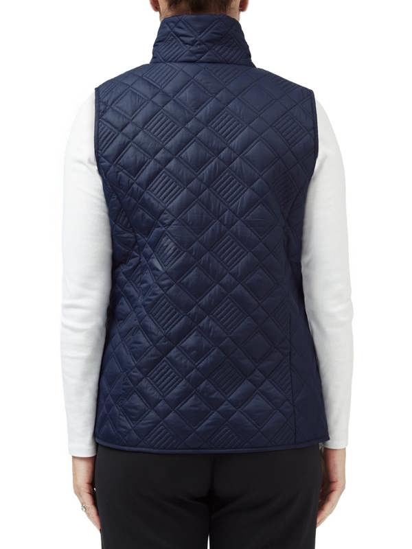 PennyPlain Diamond Quilt Gilet - French Navy