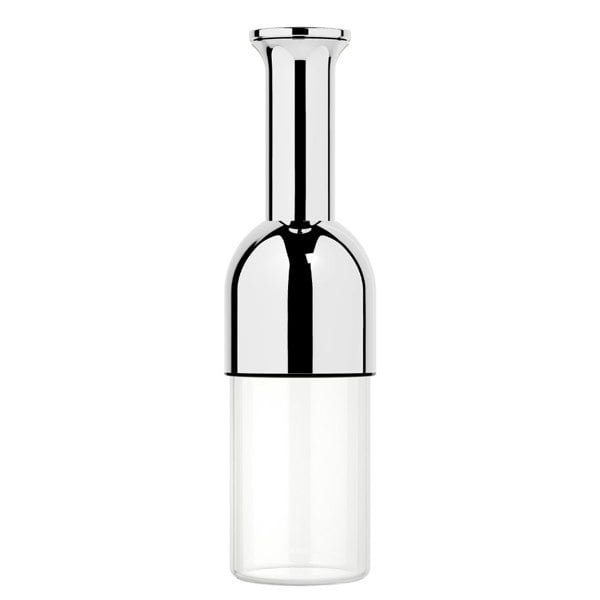 the eto wine decanter in stainless: mirror finish