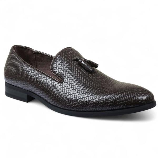 Dolcetto Men’s Formal Tassel Loafers Slip-On Leather Shoes