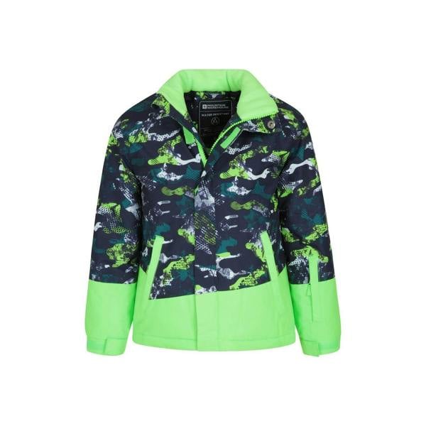 Mountain Warehouse Childrens/Kids Mogal Camouflage Ski Jacket - Green - 