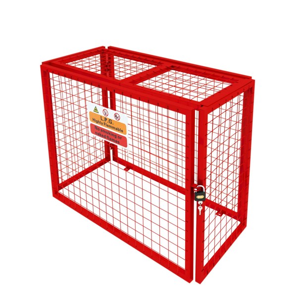 Monstershop Red Gas Bottle Collapsible Mesh Cage - 92cm x 110cm x 50cm