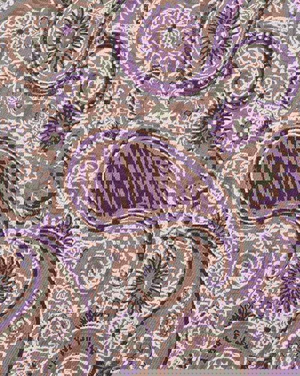 Lambretta Mens Classic Paisley Print Mod Retro Ska Casual Polo