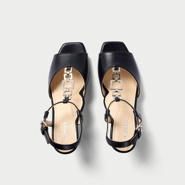 Calla Pamela Shoes - Black Leather