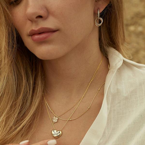 Spero London Beaded Satellite Sterling Silver Chain Necklace Layering Set