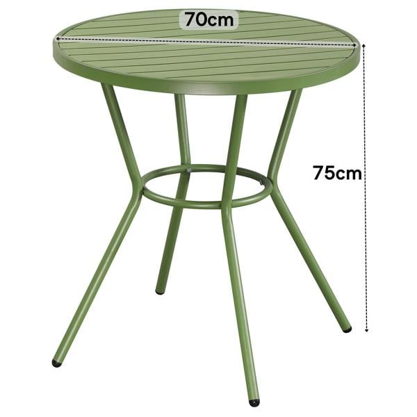 Core Products Round Plastic Bistro Garden Table, Moss Green