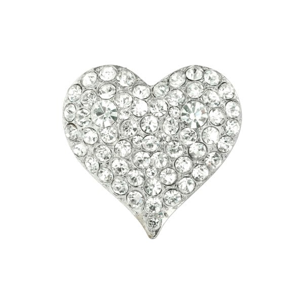 Gold Trip Vintage Jewel Heart Brooch