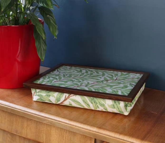 Made in the Mill Luxury Sage Willow Lap Tray With Bean Bag
