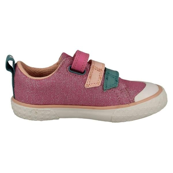 Clarks Childrens Clarks Animal Detailed Hook & Loop Canvas Shoes Foxing Play
