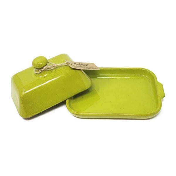 Verano-Spanish-Ceramics-Selena-Butter-Dish-Lime-Green-Lid-Off-3-v1.jpg