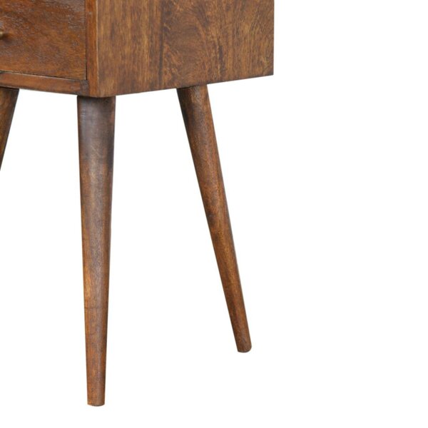 Wyld Haus Olbia Mini Chestnut Mango Wood Bedside Table with Drawer