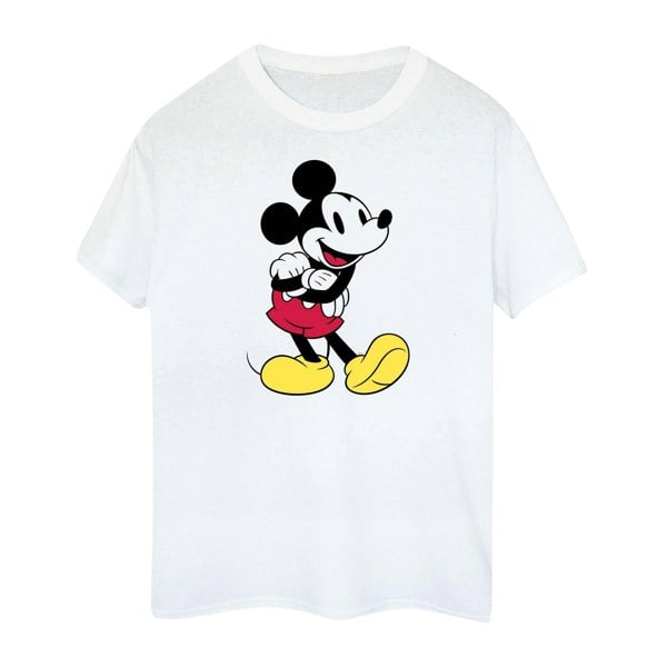 Disney Mens Classic Mickey Mouse Cotton T-Shirt - White
