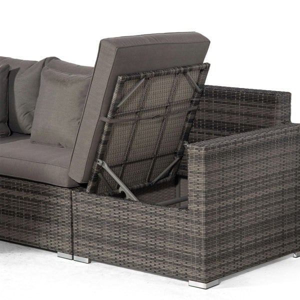 Giardino Havana 6 Seat Rattan Corner Sofa Set with Coffee Table and 2 Stools