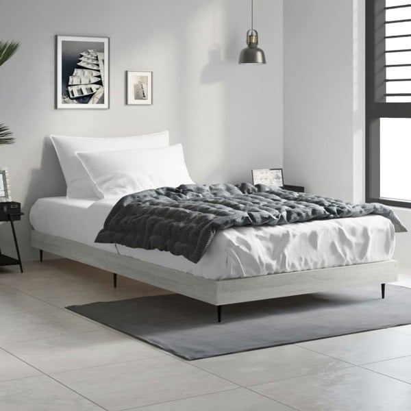 Berkfield Bed Frame Grey Sonoma 90x200 cm Engineered Wood