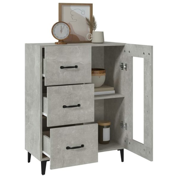Berkfield Sideboard Concrete Grey 69.5x34x90 cm Engineered Wood