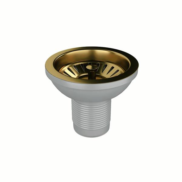 Flode Basket Strainer Kitchen Sink Waste | Gold Finish