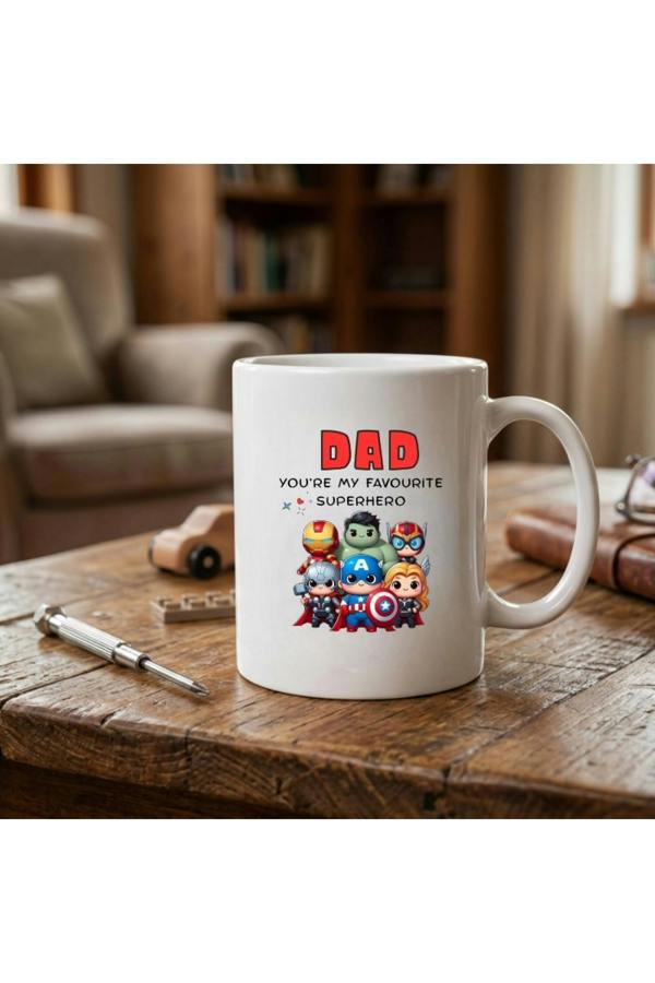 Dyzi Dad Superhero Mug Youre My Favourite Superhero Ceramic Cup