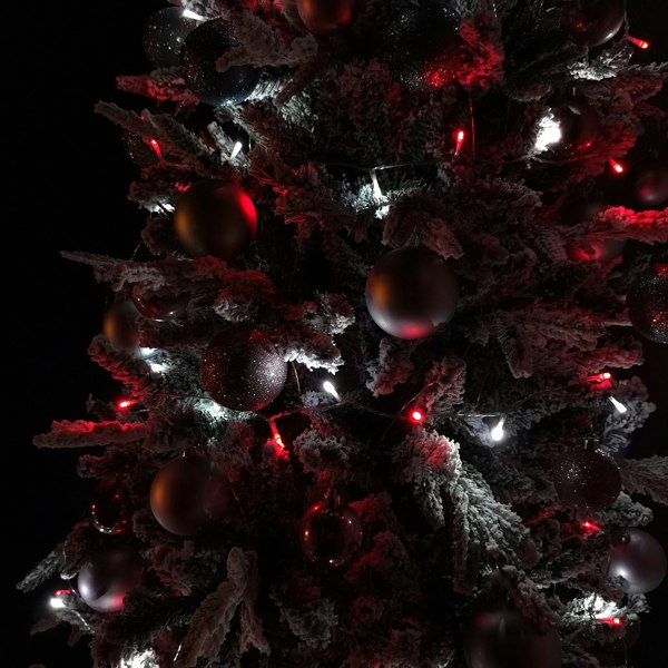 Samuel Alexander 200 LED 16m Christmas Outdoor Function Lights Timer Clear Cable in Red & White