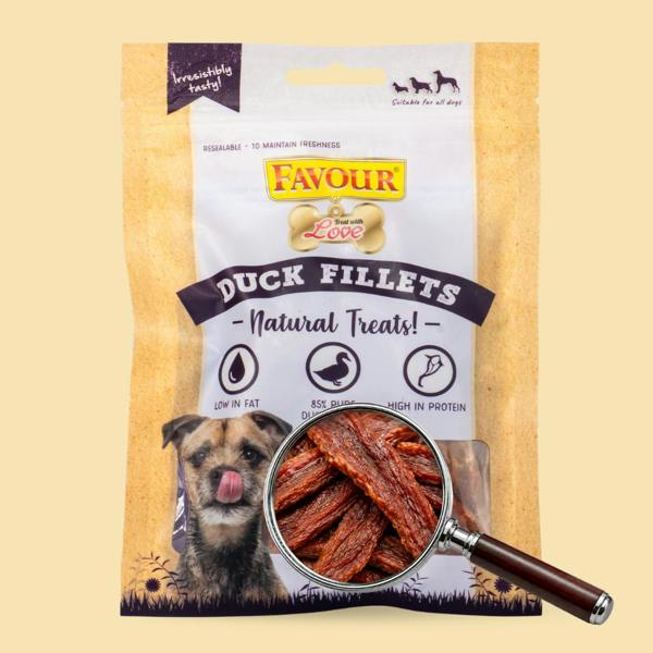 Favour Duck Fillets Dog Treats 100g