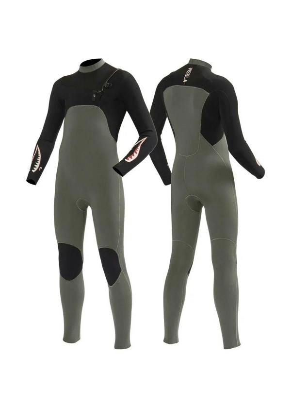 Vissla 7 Seas boys 3-2 full chest zip wetsuit