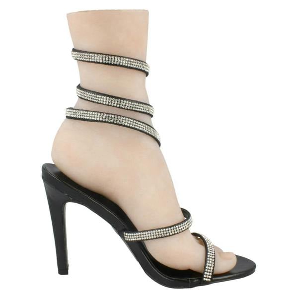 Anne Michelle Ladies Anne Michelle Strappy Diamante Heels