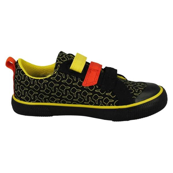 Clarks Childrens Clarks Pokemon Detailed Hook and Loop Canvas Shoes Foxing Mist