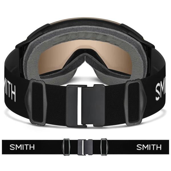 Smith Ski Goggles I/O Mag XL 0JX 4O Black ChromaPop Pro Photochromic Gold Mirror & CP Storm Blue Sensor Mirror